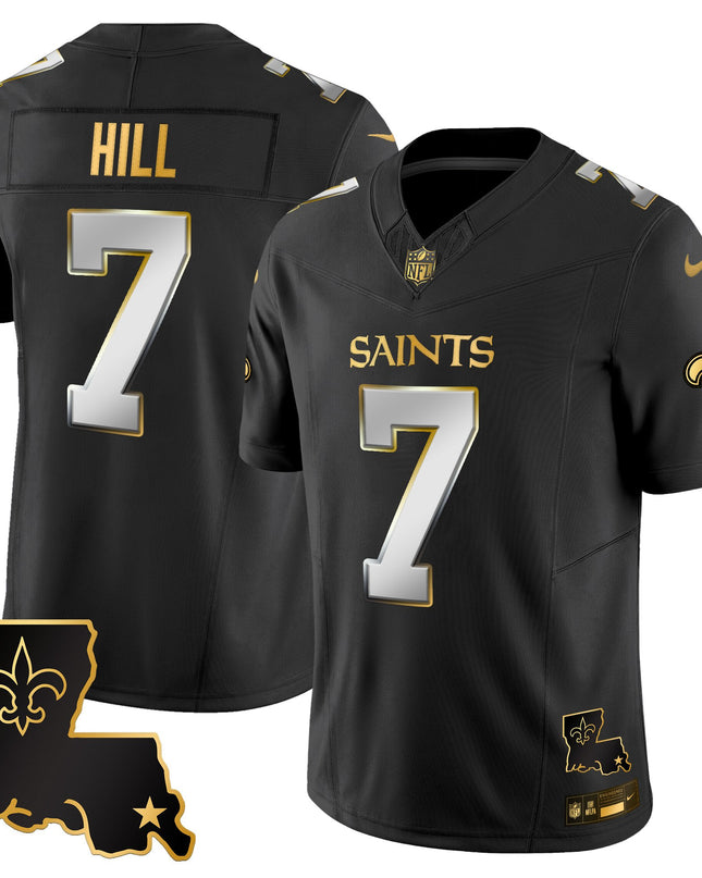 Men's New Orleans Saints 2025 Gold Vapor Limited Jersey - All Stitched