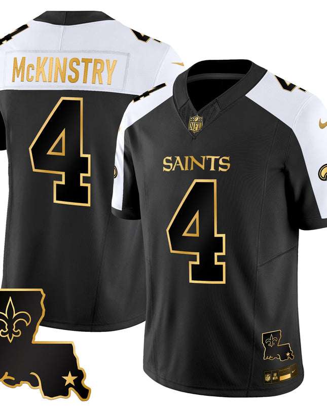 Men's New Orleans Saints 2025 Gold Vapor Limited Jersey - All Stitched