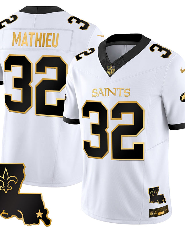Men's New Orleans Saints 2025 Gold Vapor Limited Jersey - All Stitched
