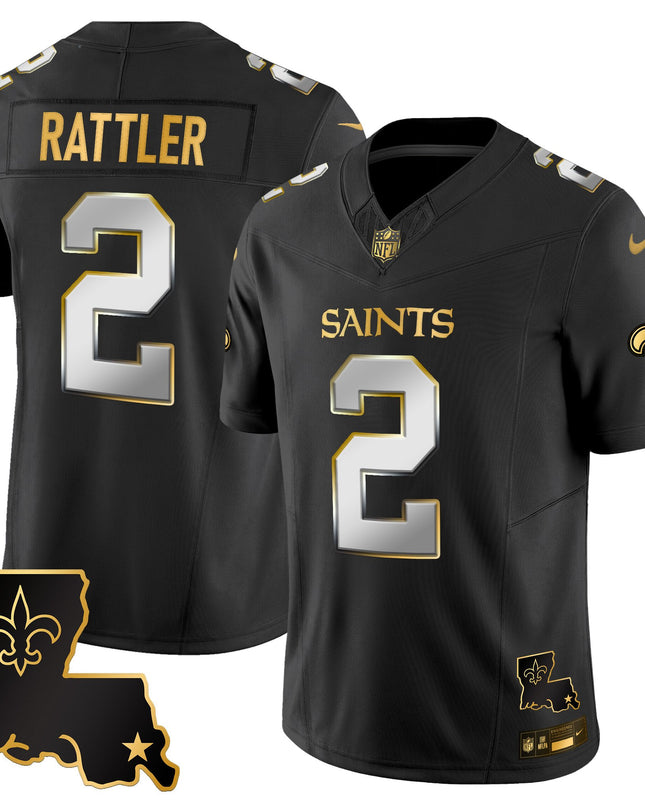 Men's New Orleans Saints 2025 Gold Vapor Limited Jersey - All Stitched