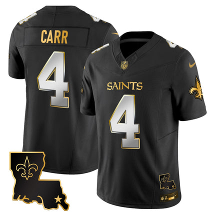 Men's New Orleans Saints 2025 Gold Vapor Limited Jersey - All Stitched
