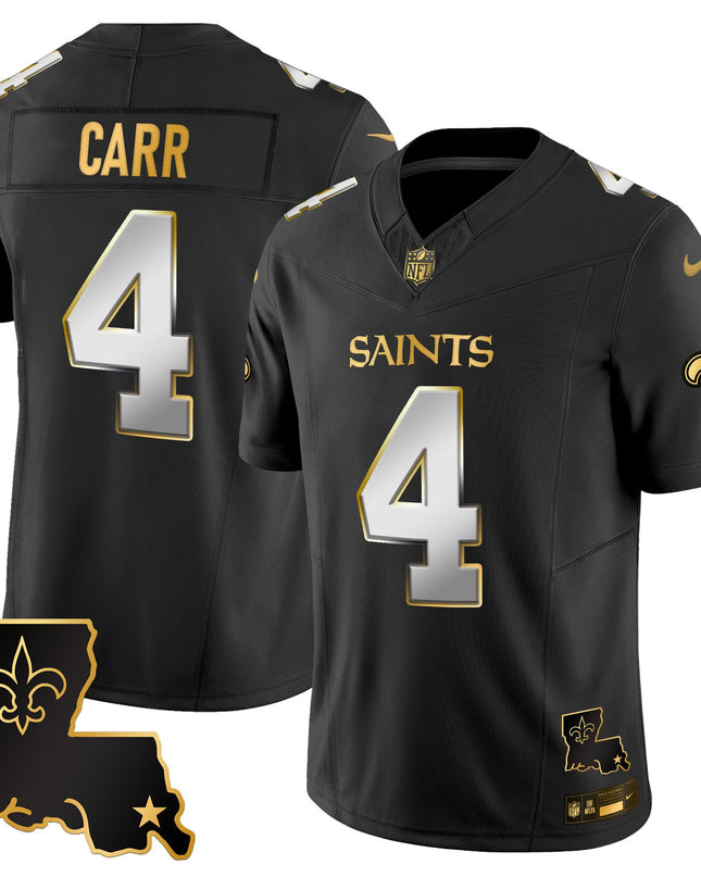 Men's New Orleans Saints 2025 Gold Vapor Limited Jersey - All Stitched