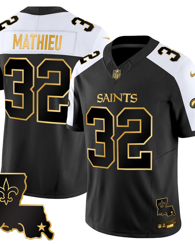 Men's New Orleans Saints 2025 Gold Vapor Limited Jersey - All Stitched