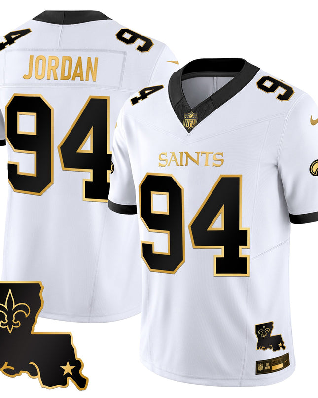 Men's New Orleans Saints 2025 Gold Vapor Limited Jersey - All Stitched
