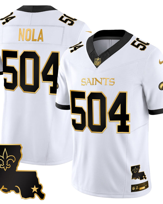 Men's New Orleans Saints 2025 Gold Vapor Limited Jersey - All Stitched