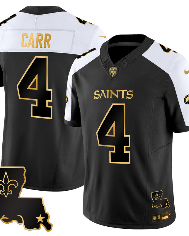 Men's New Orleans Saints 2025 Gold Vapor Limited Jersey - All Stitched