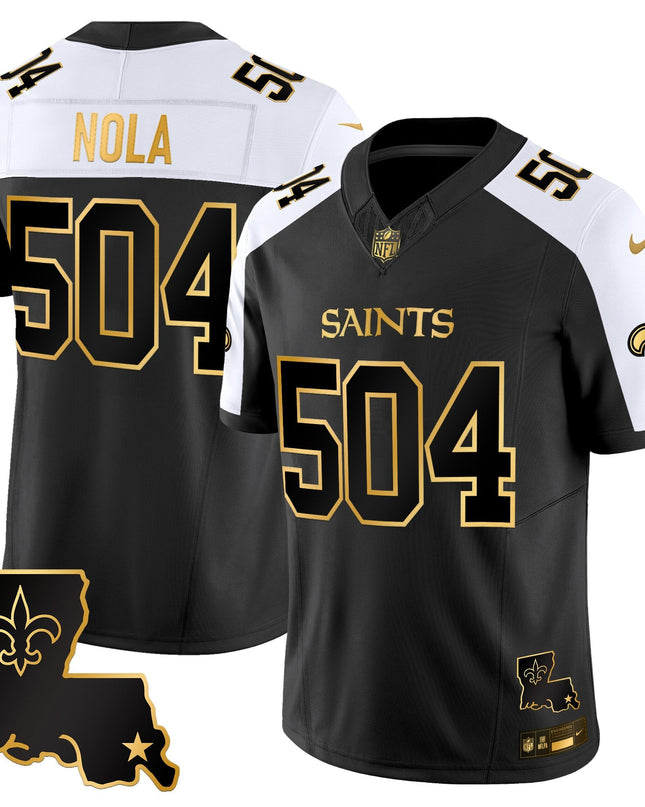 Men's New Orleans Saints 2025 Gold Vapor Limited Jersey - All Stitched