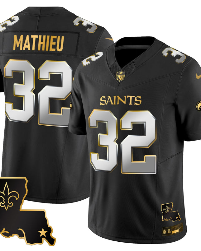 Men's New Orleans Saints 2025 Gold Vapor Limited Jersey - All Stitched