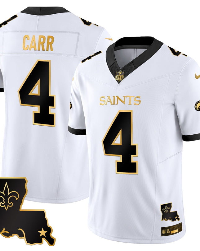 Men's New Orleans Saints 2025 Gold Vapor Limited Jersey - All Stitched