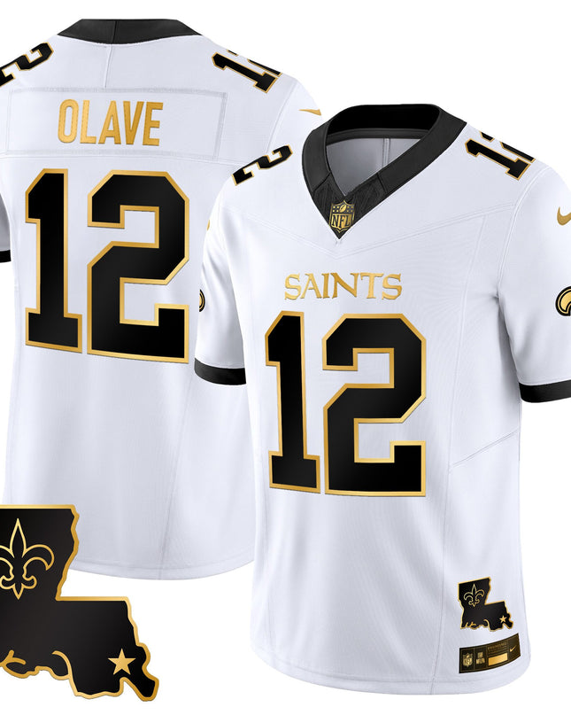 Men's New Orleans Saints 2025 Gold Vapor Limited Jersey - All Stitched