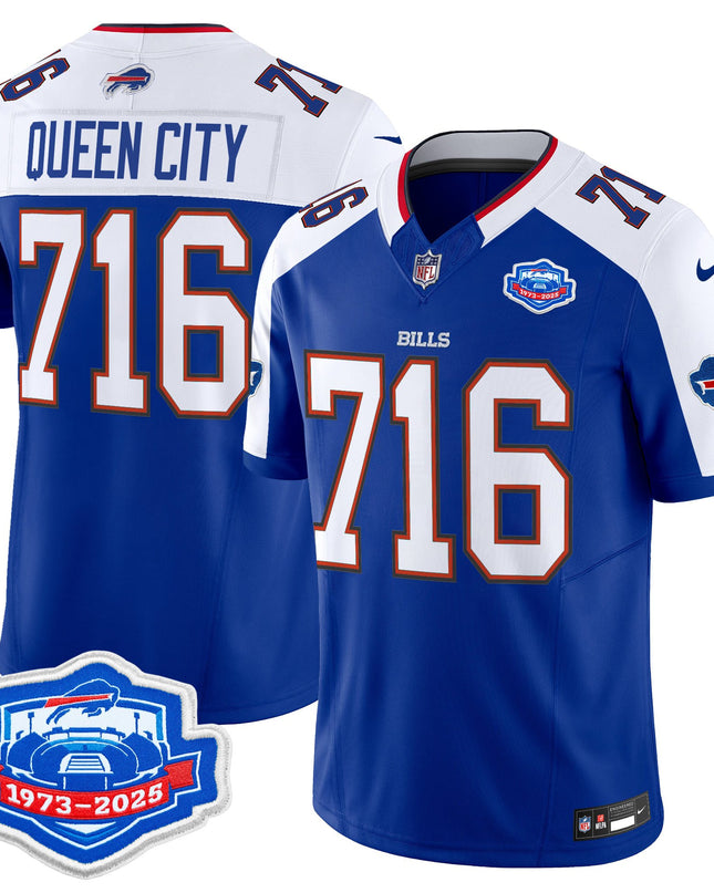 Men's Buffalo Bills 2025 Farewell Season Patch Vapor Limited Jersey - All Stitched