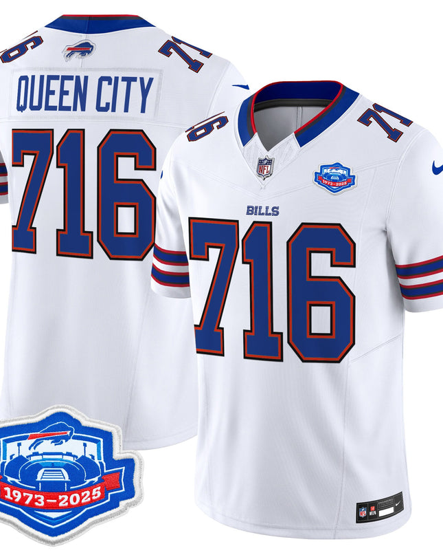 Men's Buffalo Bills 2025 Farewell Season Patch Vapor Limited Jersey - All Stitched