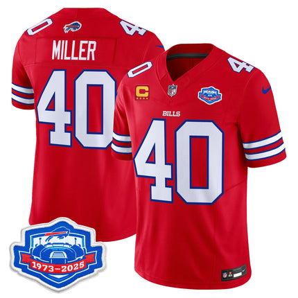 Men's Buffalo Bills 2025 Farewell Season Patch Vapor Limited Jersey - All Stitched