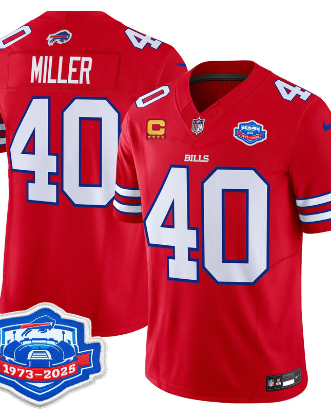 Men's Buffalo Bills 2025 Farewell Season Patch Vapor Limited Jersey - All Stitched