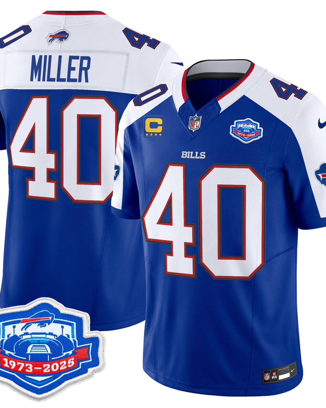 Men's Buffalo Bills 2025 Farewell Season Patch Vapor Limited Jersey - All Stitched
