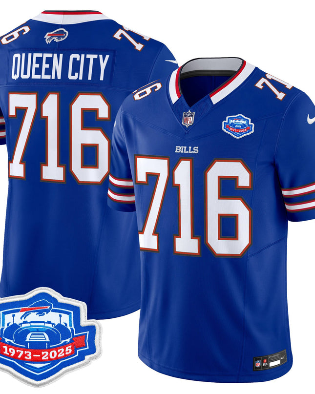 Men's Buffalo Bills 2025 Farewell Season Patch Vapor Limited Jersey - All Stitched