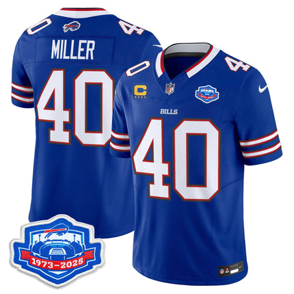 Men's Buffalo Bills 2025 Farewell Season Patch Vapor Limited Jersey - All Stitched