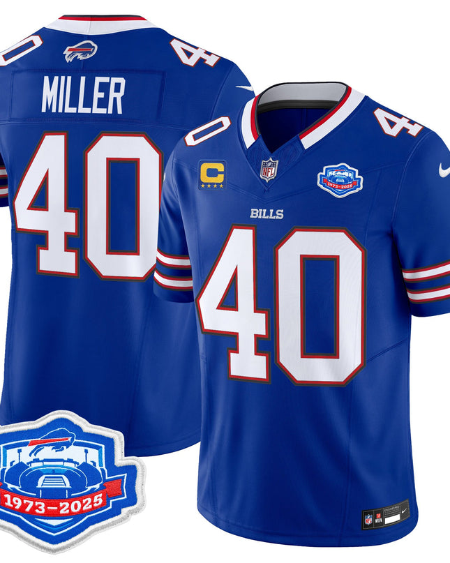 Men's Buffalo Bills 2025 Farewell Season Patch Vapor Limited Jersey - All Stitched