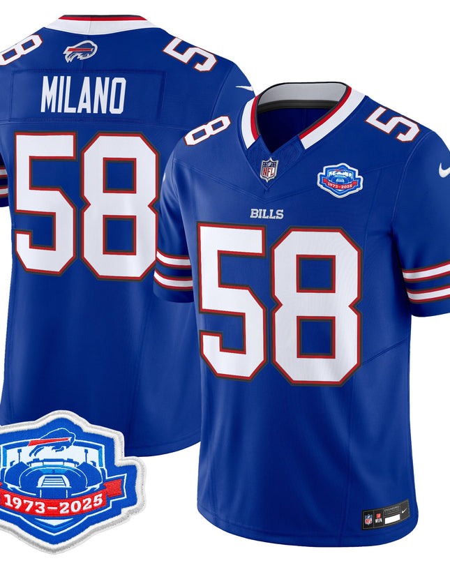 Men's Buffalo Bills 2025 Farewell Season Patch Vapor Limited Jersey - All Stitched