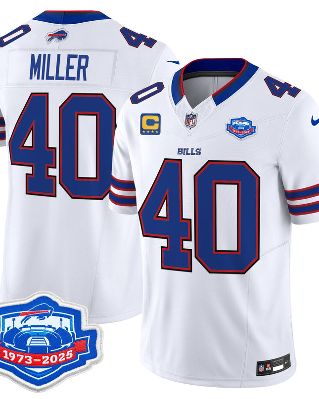 Men's Buffalo Bills 2025 Farewell Season Patch Vapor Limited Jersey - All Stitched