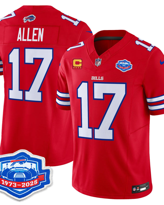 Men's Buffalo Bills 2025 Farewell Season Patch Vapor Limited Jersey - All Stitched