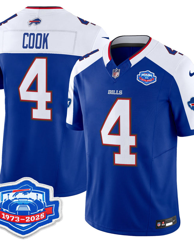 Men's Buffalo Bills 2025 Farewell Season Patch Vapor Limited Jersey - All Stitched