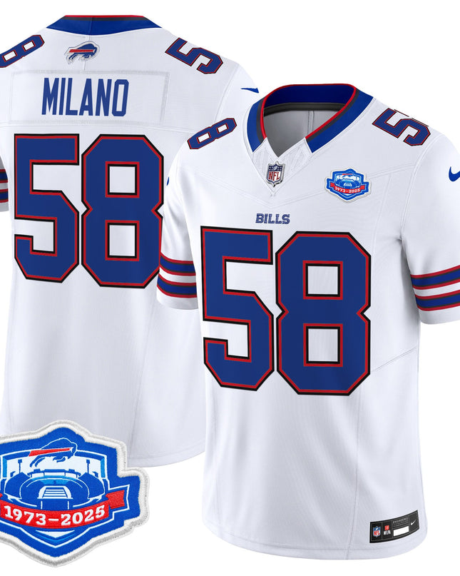 Men's Buffalo Bills 2025 Farewell Season Patch Vapor Limited Jersey - All Stitched