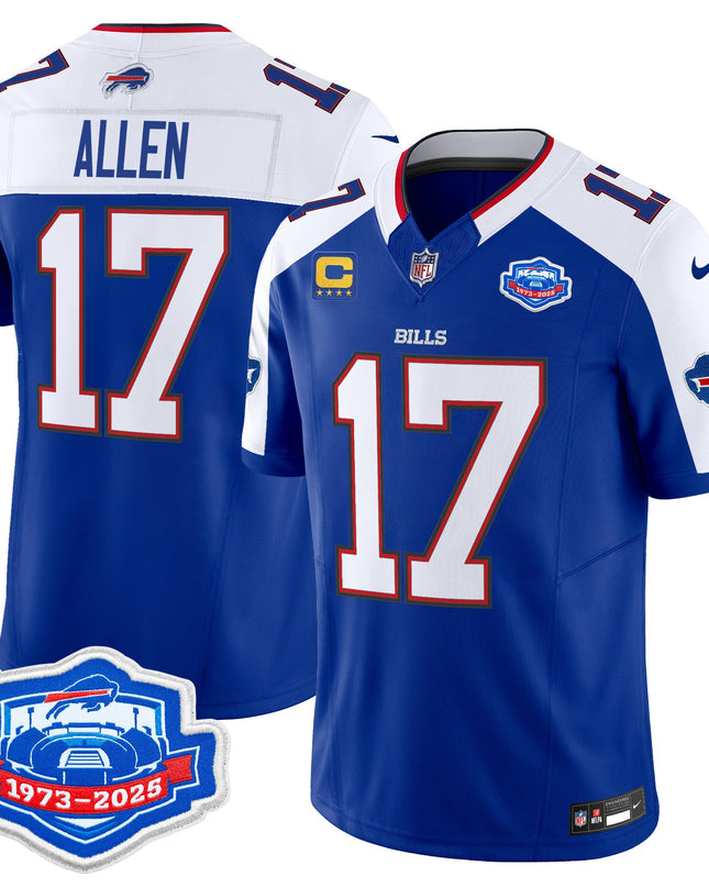 Men's Buffalo Bills 2025 Farewell Season Patch Vapor Limited Jersey - All Stitched