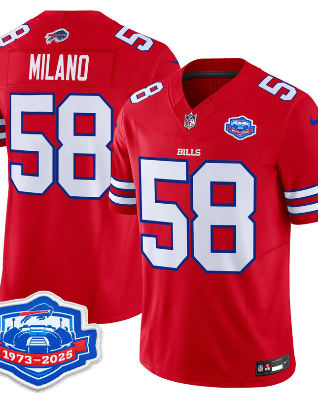 Men's Buffalo Bills 2025 Farewell Season Patch Vapor Limited Jersey - All Stitched