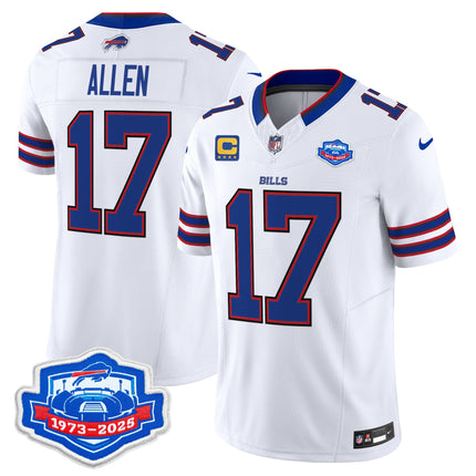 Men's Buffalo Bills 2025 Farewell Season Patch Vapor Limited Jersey - All Stitched