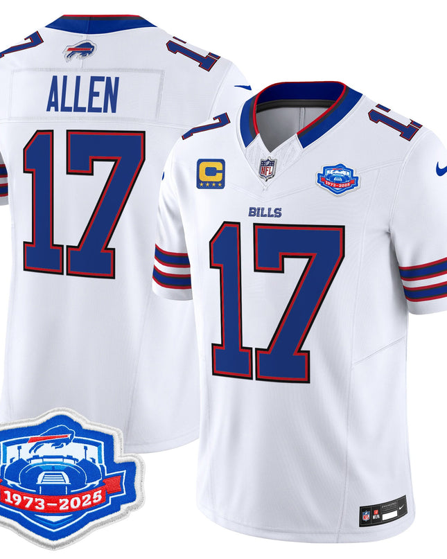 Men's Buffalo Bills 2025 Farewell Season Patch Vapor Limited Jersey - All Stitched