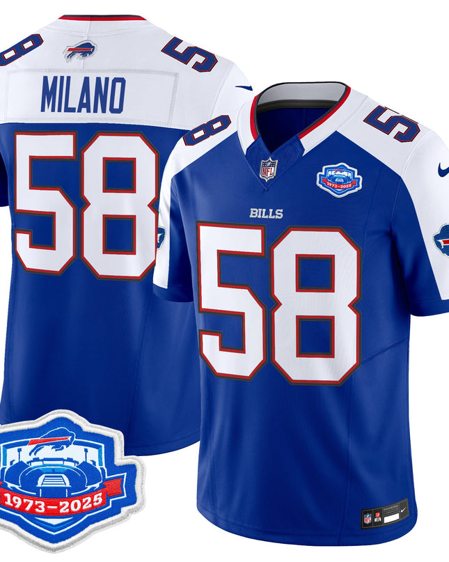 Men's Buffalo Bills 2025 Farewell Season Patch Vapor Limited Jersey - All Stitched