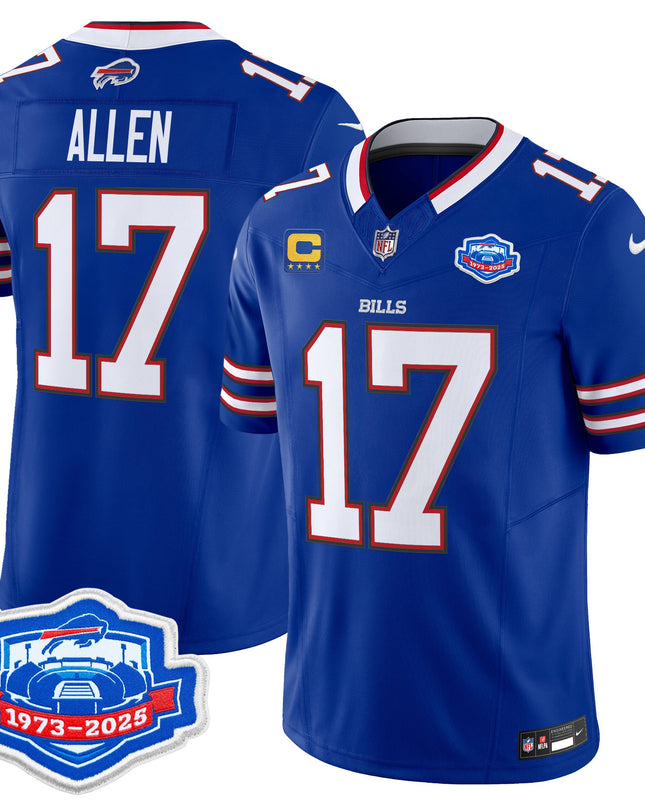 Men's Buffalo Bills 2025 Farewell Season Patch Vapor Limited Jersey - All Stitched