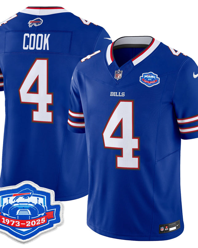 Men's Buffalo Bills 2025 Farewell Season Patch Vapor Limited Jersey - All Stitched