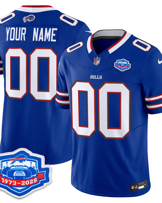 Buffalo Bills 2025 Farewell Season Patch Vapor Limited Custom Jersey - All Stitched