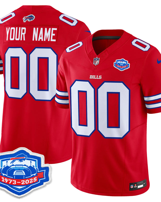 Buffalo Bills 2025 Farewell Season Patch Vapor Limited Custom Jersey - All Stitched