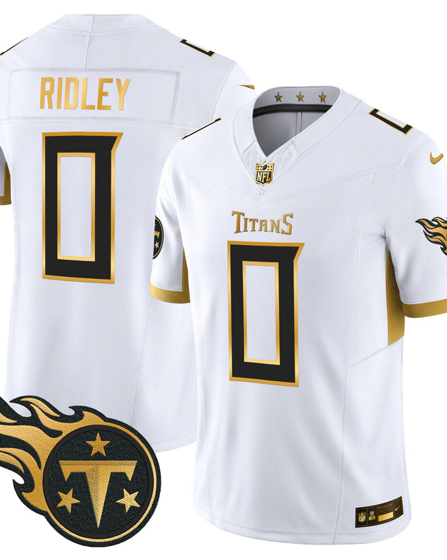 Men's Tennessee Titans 2025 Gold Vapor Limited Jersey - All Stitched