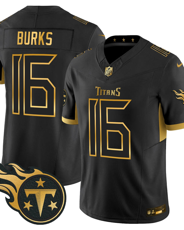 Men's Tennessee Titans 2025 Gold Vapor Limited Jersey - All Stitched