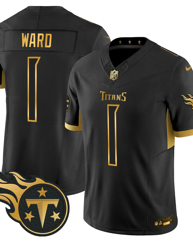 Men's Tennessee Titans 2025 Gold Vapor Limited Jersey - All Stitched