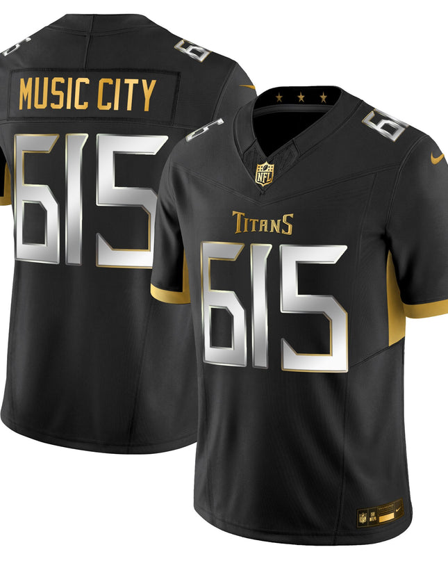 Men's Tennessee Titans 2025 Gold Vapor Limited Jersey - All Stitched