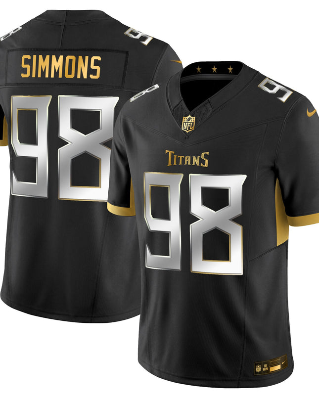 Men's Tennessee Titans 2025 Gold Vapor Limited Jersey - All Stitched