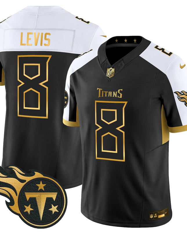 Men's Tennessee Titans 2025 Gold Vapor Limited Jersey - All Stitched