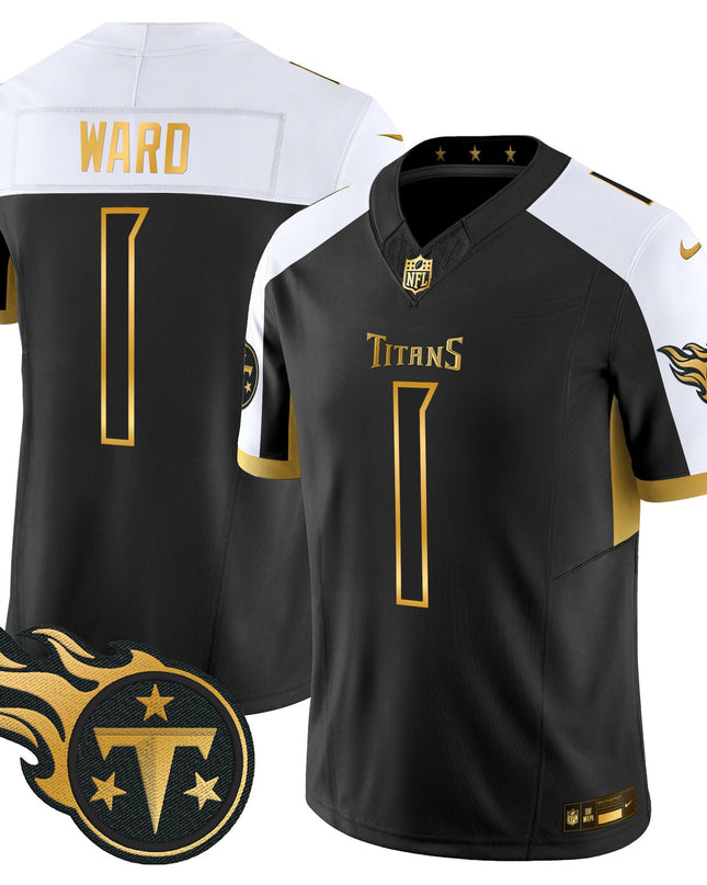 Men's Tennessee Titans 2025 Gold Vapor Limited Jersey - All Stitched
