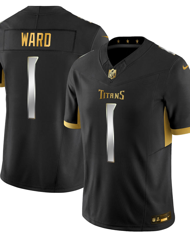 Men's Tennessee Titans 2025 Gold Vapor Limited Jersey - All Stitched