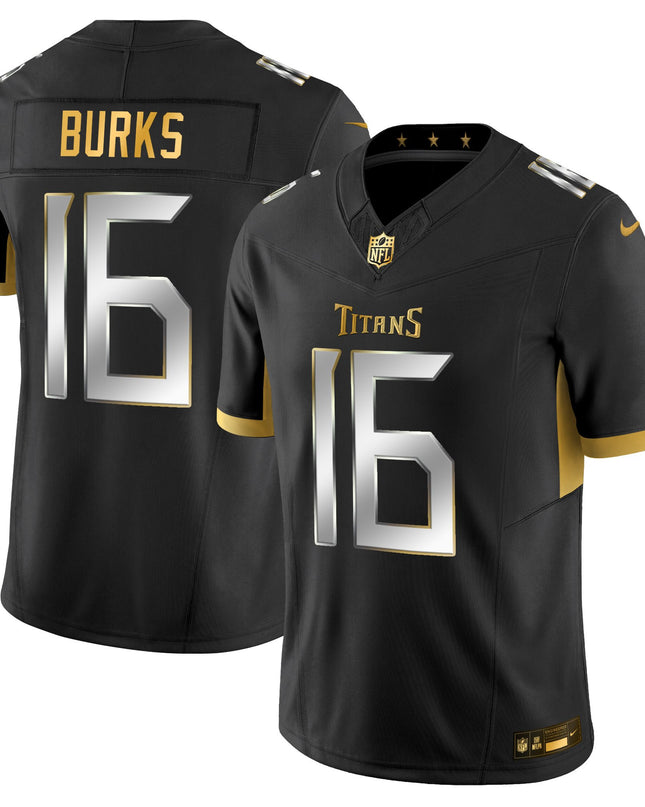 Men's Tennessee Titans 2025 Gold Vapor Limited Jersey - All Stitched