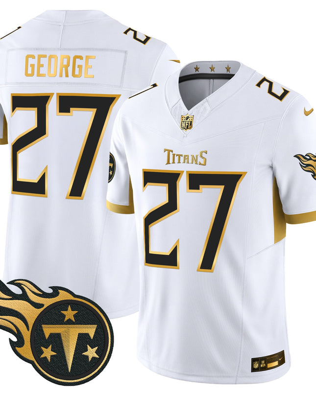 Men's Tennessee Titans 2025 Gold Vapor Limited Jersey - All Stitched