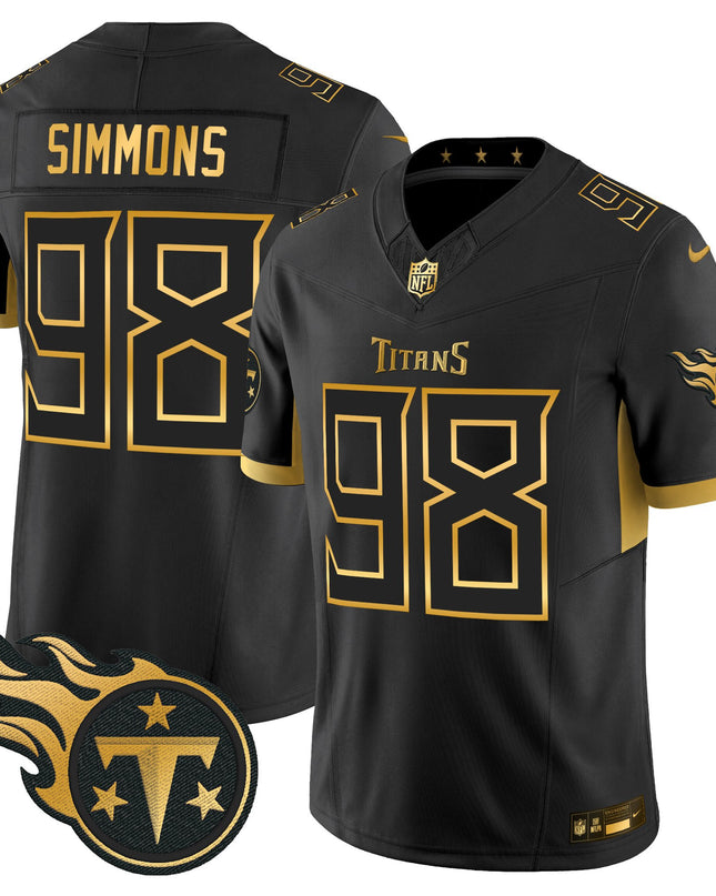 Men's Tennessee Titans 2025 Gold Vapor Limited Jersey - All Stitched