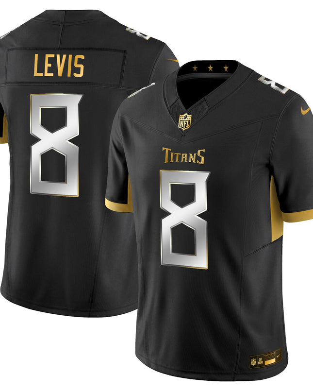 Men's Tennessee Titans 2025 Gold Vapor Limited Jersey - All Stitched