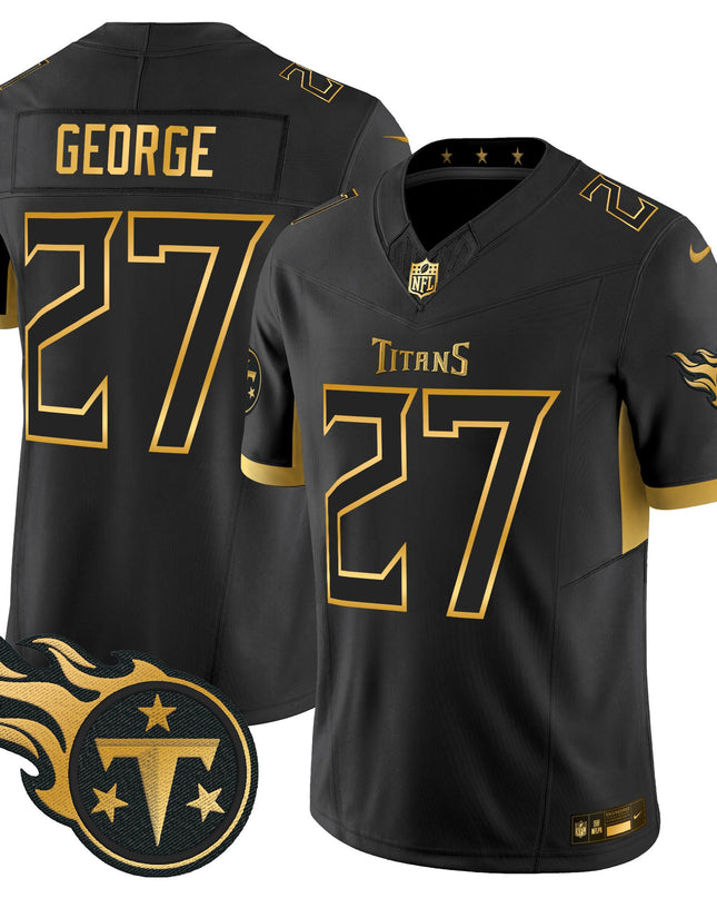 Men's Tennessee Titans 2025 Gold Vapor Limited Jersey - All Stitched