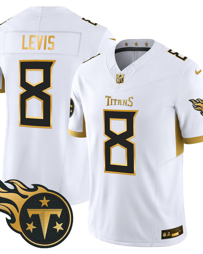 Men's Tennessee Titans 2025 Gold Vapor Limited Jersey - All Stitched